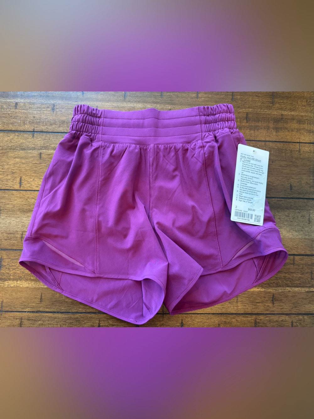 Lululemon Hotty Hot High-Rise Shorts 4” | Size 2 | Chilled Grape | Brand New NWT - Picture 6 of 9